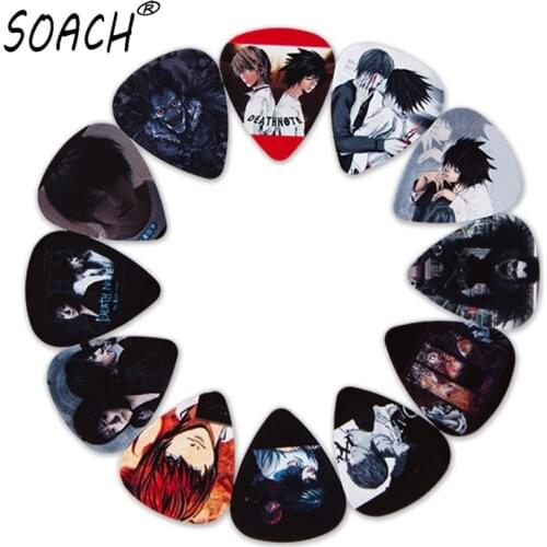 SOACH 10pcs 3 kinds of thickness new guitar picks bass Japanese Anime pictures high quality print pick Guitar accessories