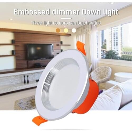 LED 220V 5W Downlight Ultra-thin Recessed Ceiling Light Tricolor Lights Frosted Lens FOR Indoor Lighting