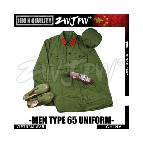 WW2 Chinese Army type 65 Soldier Uniform Cotton Hat Belt Replica CN/50106 (two pocket)