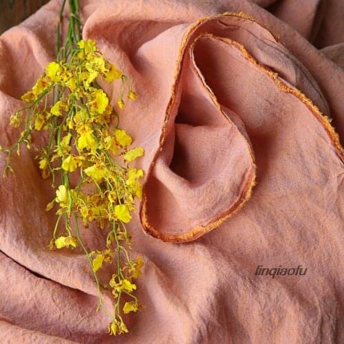 High-end yarn-dyed pure linen solid color fabric pants shirt fabric High-end clothing linen fabric