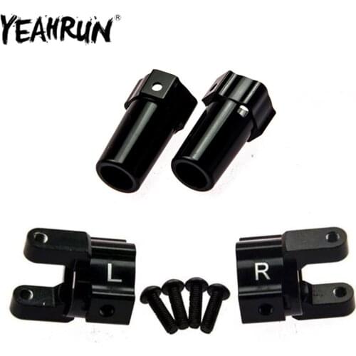 YEAHRUN Aluminum C Hub Carrier & Rear Cup Axle Adapter Lockout Set for 1/10 Axial SCX10 RC Rock Crawler Car Upgrade Parts