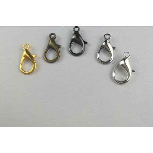 100PCS 10MM Gold/Bronze Lobster Claw Clasps Hooks Finding DIY Silver Gold Copper Plated Lobster Clasps Hooks DIY Craft Supplies