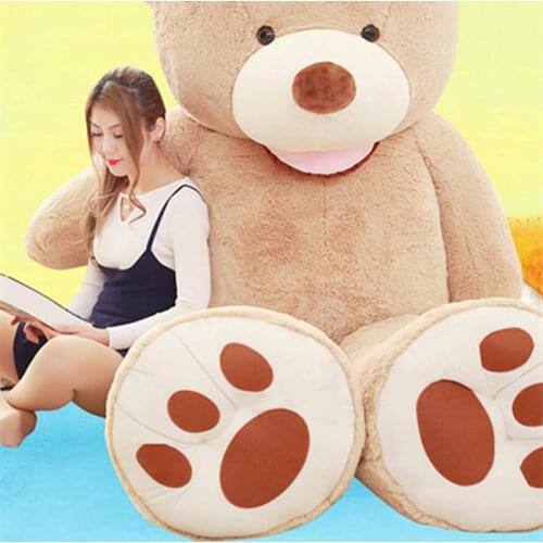 100-260cm America Giant Teddy Bear Plush Toys Soft Teddy Bear Outer Skin Coat Popular Birthday&Valentines Gifts Girls Kids Toy