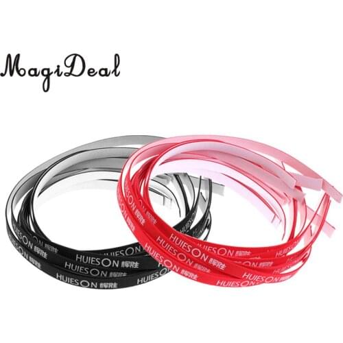 20 pcs/pack Sponge Texture Table Tennis Edge Tape Sponge Bat Racket Side Edge Tape Board Game - Black+Red