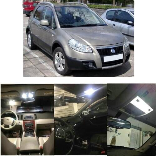 4x LED interior lighting complete set For Fiat Doblo Fiorino Qubo Palio 4G Punto Evo Sedici reading light rear lights error free