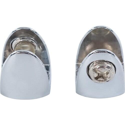 4pcs High Quality Glass Clamp Zinc Alloy Glass Plated Bracket Shelf Holder Support Clamps for 5-8mm Half Round Glass Holder