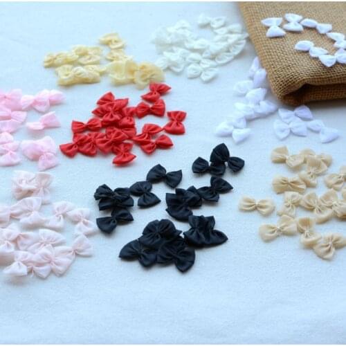 40 Pieces/lot 2.2*1.8cm Bowknot Patches Shoe Clothes Applique Decoration Accessories DIY Embroidery Colorful Hairpin Decorations