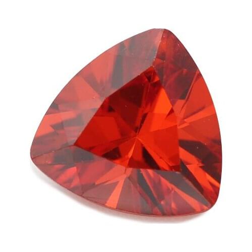 50PCS 3x3~15x15mm Trillion Shape Loose CZ Stone Orange AAAAA Cubic zirconia Synthetic stone For Jewelry DIY Gems Stone