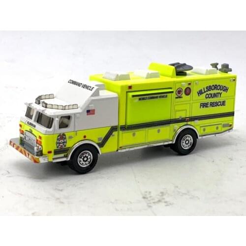 American fire truck alloy car model length 11cm
