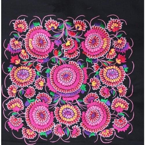 Miao stitch satin fabric embroidery patch garment bag home textile applique trim ethnic nepal tribal india boho gypsy hmong DIY