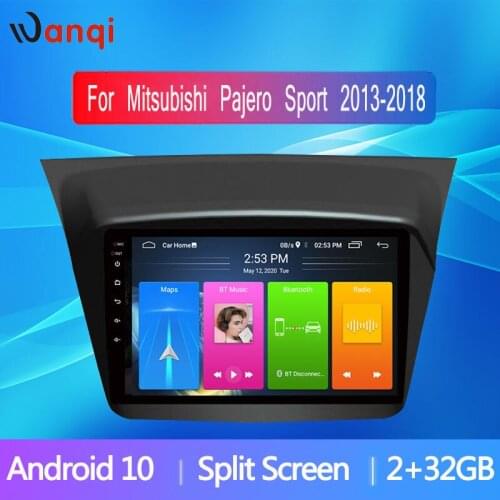Wanqi Car Radio for Mitsubishi Pajero Sport 2013-2018 DVD Multimedia Player GPS Navigator Android10 Autoradio Coche Audio