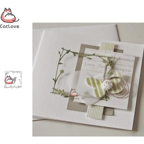 Catlove Butterfly Flower Border Metal Cutting Dies Scrapbooking Stencil Die Cuts Card Making Craft Embossing New Dies For 2020