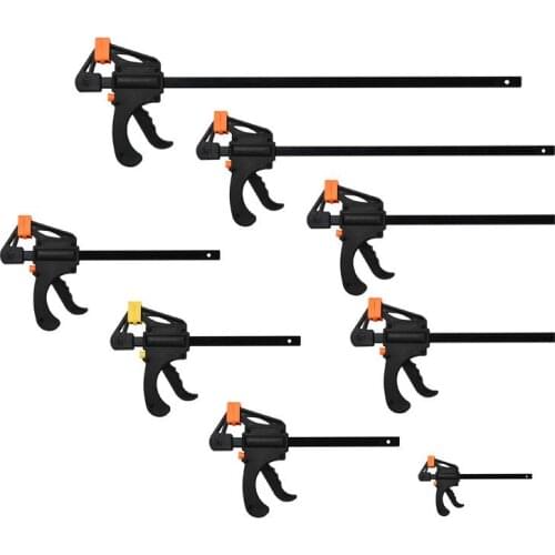 Woodworking Fixture Tool Clamp Adjustable Head F Shape Quick Speed Squeeze Wood Working Clamp Clip Hand Tool 4/6/8/10/12/18 Inch