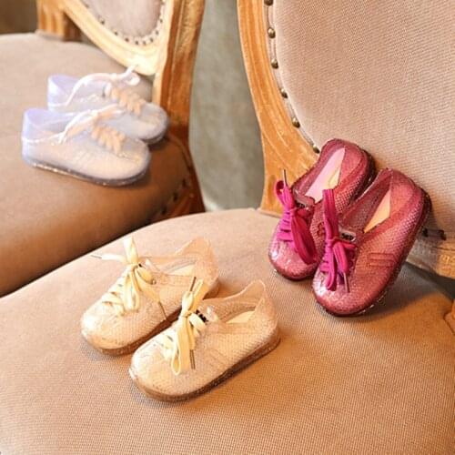 Mini SED Childrens jelly Shoes Kids Boys and Girls Strapping sports shoes leisure Korean student soft Candy Beach shoes SH091