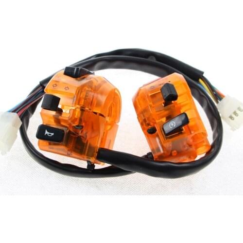 Electric motorcycle modified MSX war police self with double flicker transparent switch assembly Switch Horn Turn Signals