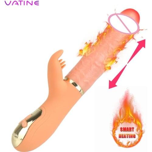 Sex Toys for Women USB Recharge Sex Shop Telescopic Dildo Vibrator Handheld Inflatable/Heatable Clit Licking Vaginal Stimulation