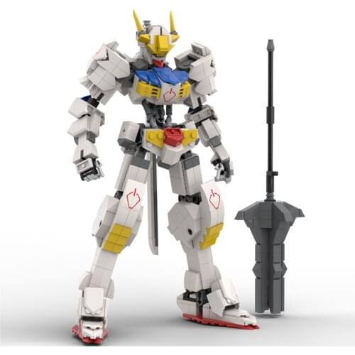 Anime Figure Building Blocks Toys For Children 29cm GUNDAM Action Figure Model Barbatos Assembling Bricks Cartoon Robots Doll