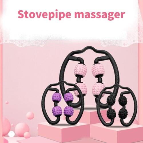 Fitness Yoga Pilates Exercise 4 Wiel Ring Leg Clamp EVA Material Fascia Relax Skinny Calf Muscle Relax Massager Foam Roller
