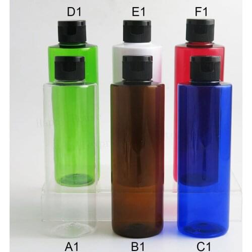 24 x 250ml 250cc Plastic Empty Bottles with Flip Caps Travel Containers For Shampoo Lotions Liquid Body Soap Creams