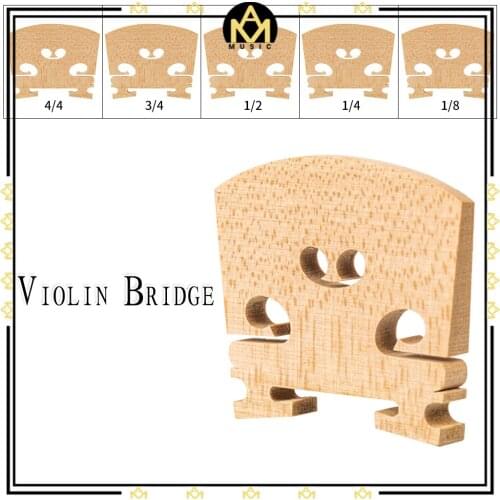 Maple Wood Bridge Violin Bridge 4/4 3/4 1/2 1/4 1/8 Size French Style Violin Parts Replacement