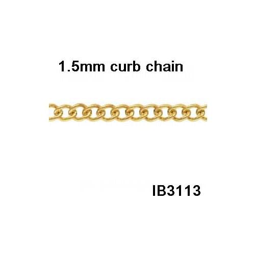 IB3113 Gold filled Chains For necklace making base thin Curb Chain Necklace Jewelry Findings special offer 100cm/lot