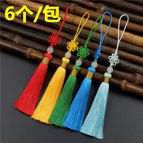 Chinese Knot Bookmark Tassel Antique Bag Bookmark Ribbons Beads Chinese Knot Tassel Fringe Chinese Knot Pendant
