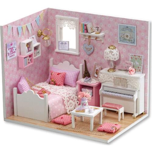 Doll House Diy Miniatura Wooden Dollhouses Furniture Dollhouse Miniature Accessories Puzzle Toy Model Kits Toys Birthday Gifts