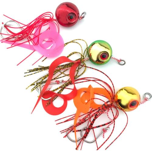 60g-200g Deep Control Up Tenya Madai Jig Kabura Saltwater Fishing Lure Jighead Sea Boating Bait Shrimp Rubber Skirt