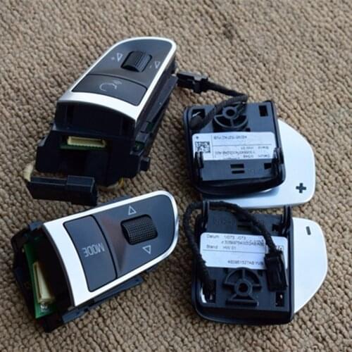 OEM Chrome Multifunctional Steering Wheel Button Switch MFSW Key Padde Shift for AUDI A3 A4 A5 Q5 A6 A8 TT
