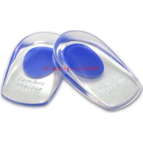 Wholesale 200 pairs/lot Silicone Gel insoles Massaging Heel Cushion Foot Care pads for shoes pain relief Heel Cup