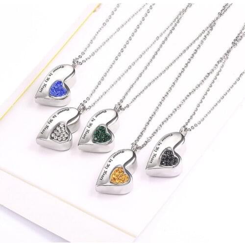Always In My Heart Urn Necklace For Ashes Creamation Urne Anniversaire Metal Memory Mini Keepsake Vase Pendant Human Ashes Urns