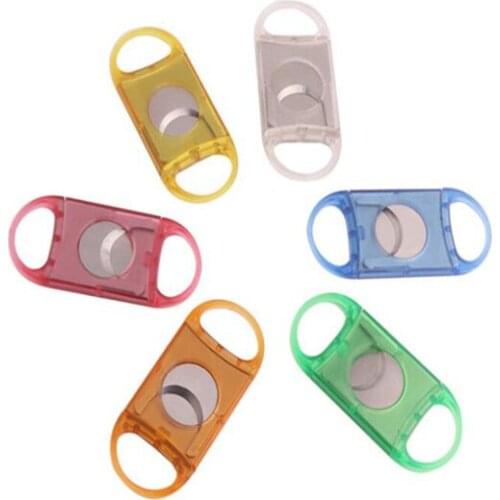 Plastic Metal Cigar Cutter Portable Round Head Cigar Cutter 5 Colors Optional Cigar Accessories Smoking Tool