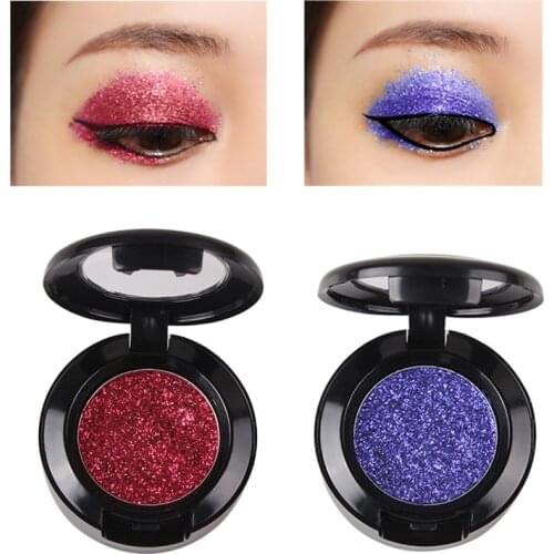 28 Color Pressed Glitter Eyeshadow Shine Pigment Makeup Pallete Shimmer Metal Single Eyeshadow Illuminator Eye Make Up Cosmetics