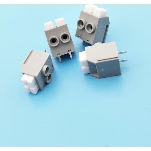 50PCS spring terminal blocks 5.0MM HY5.0 screwless connector DG390 DA270 2P 3P combine