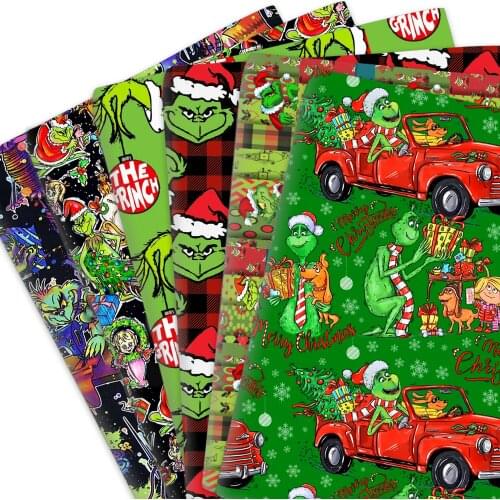 50*145cm Christmas Santa 100% Pure Or Polyester Cotton Fabric Material Patchwork Sewing Quilting Needlework DIY Cloth