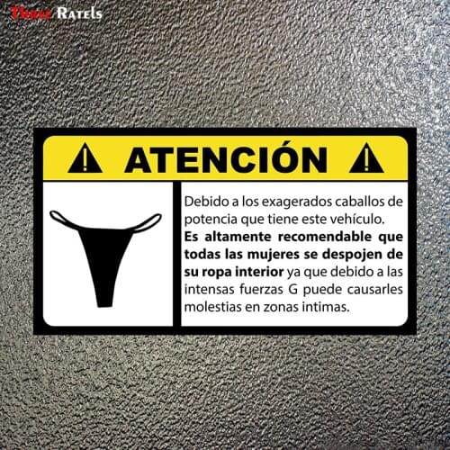 Three Ratels LCS196# 17x9.2cm attention colorful car sticker funny stickers styling removable decal