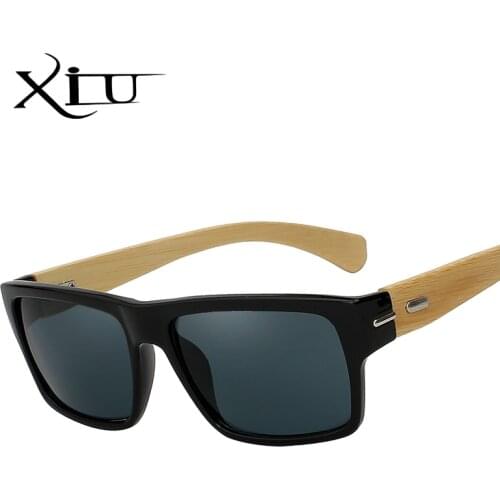 Square Shades Women Brand Dessigner Wood Sung Vintage Men Black Glasses Natural Real Bamboo Sunglasses Fashion UV400