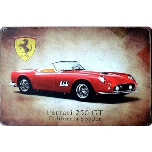 Vintage Car Parking Hot Rod Metal Tin Signs Wall Art Painting Poster Bar Cafe Garage home Decor