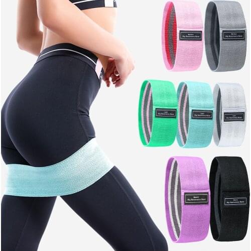 Fabric Gym Resistance Bands Set Workout Rubber Elastic Sport Booty Band Fitness Equipment For Yoga Training Bandas Elasticas