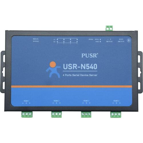 USR-N540 4 Serial ports RS232 RS485 RS422 to Ethernet TCP/IP Converter device server Modbus RTU to TCP for industrial automation