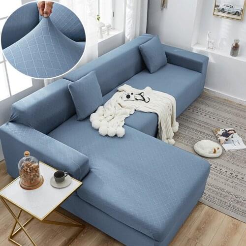 Thicken Jacquard Slipcover Elastic Sofa Covers for Living Room Seat Spandex Couches for Living Room Sectional L Shape Sofa Cover