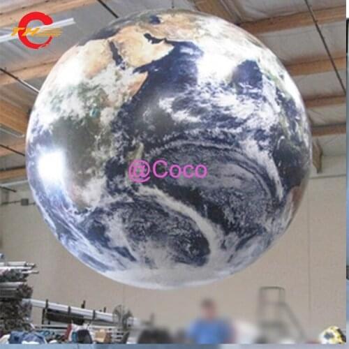 Free air ship to door,2m diameter Multifunctional inflatable advertising Earth balloon, giant outdoor inflatable Earth globe