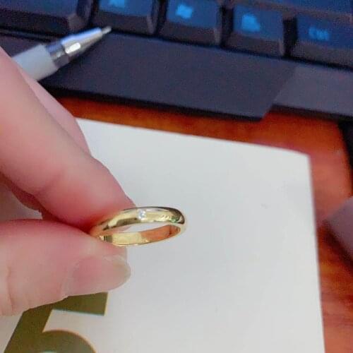 Female zircon round classical fashion S925 sterling silver ring original brand high quality jewelry logo holiday gift