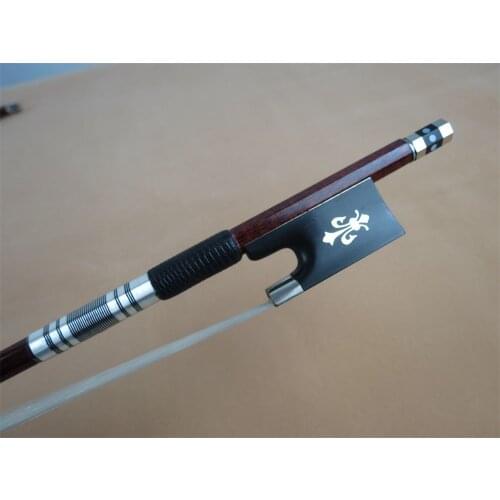 1pcs Pernambuco Carbon fiber violin bow 4/4 copper mount,ebony frog