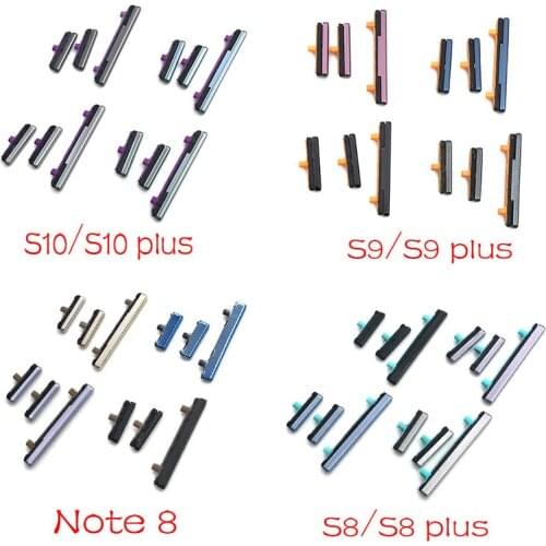 20Pcs/Lot, Side Power Key +Volume Button For Samsung Galaxy Note 8 S8 S9 S10 Plus Replacement Parts