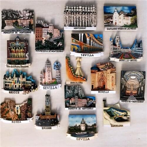 3D Fridge Magnet Resin Creative Export Home Decoration Original Copyright Product Spanish Landscape