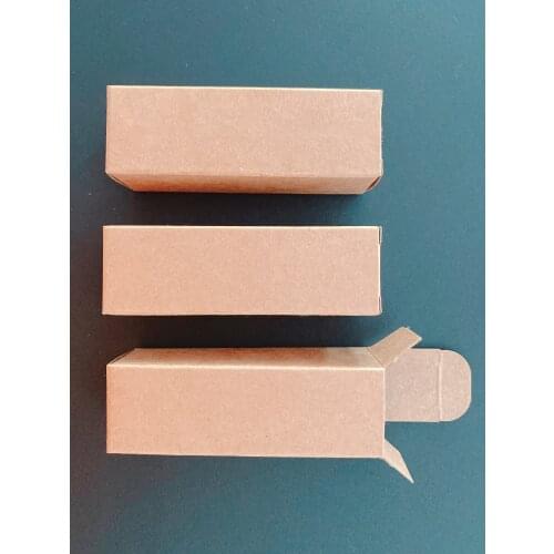 2*2*8.5cm Essential Oil Bottle Brown Kraft Paper Event Box Lipstick Perfume Cosmetic Nail Polish Gift Packaging Box 200Pcs/Lot