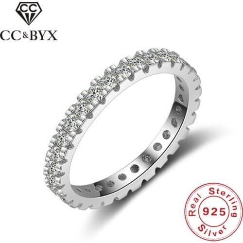 CC 925 Sterling Silver Jewelry Classic Simple Design Wedding Rings For Women Bridal Engagement Ring Drop Shipping Bague CC826