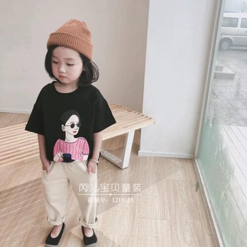 2020 kids clothes children New Summer Item Girl Print Cute Short Sleeve T-Shirt