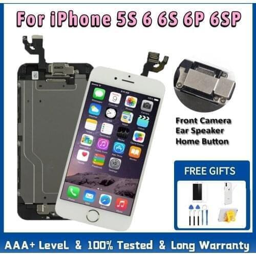 AAA LCD Display For iPhone 6 6S 6P 6SP LCD Touch Screen Digitizer Full Set Assembly 6 Plus 6S Plus Display with Front Camera